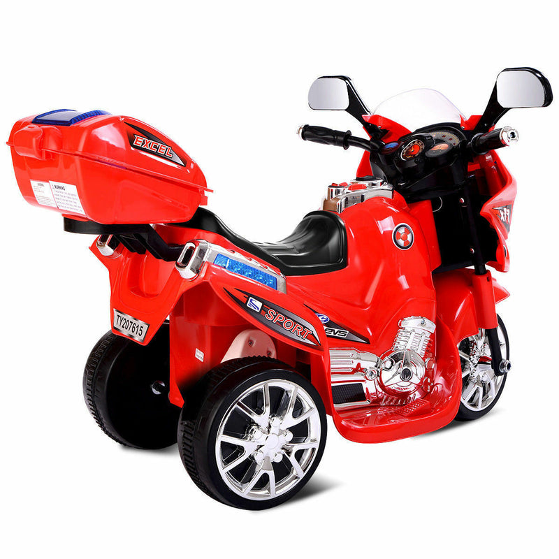 Load image into Gallery viewer, Red 6V Electric Ride-On Motorcycle for Kids - Babyjoy 3 Wheel Battery-Powered Toy

