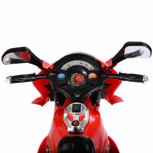 Red 6V Electric Ride-On Motorcycle for Kids - Babyjoy 3 Wheel Battery-Powered Toy