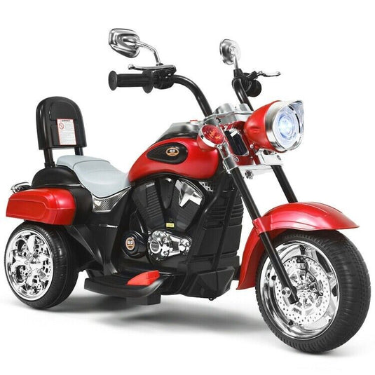 Red 6V Kids Chopper Motorcycle with Headlight and Music
