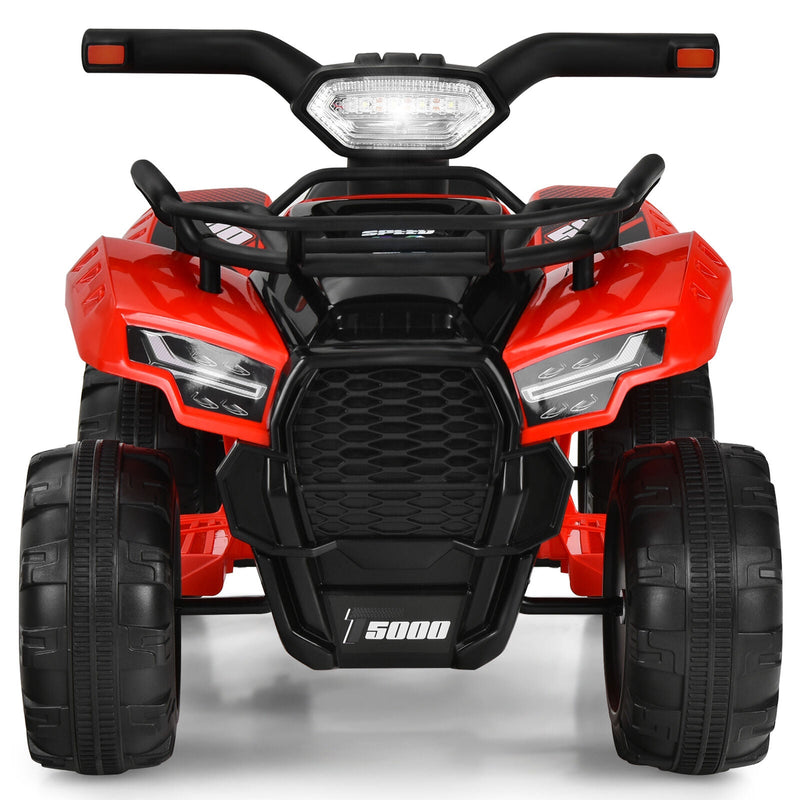 Load image into Gallery viewer, Red 6V Quad Ride-On Car for Kids with Music, Horn, and LED Lights
