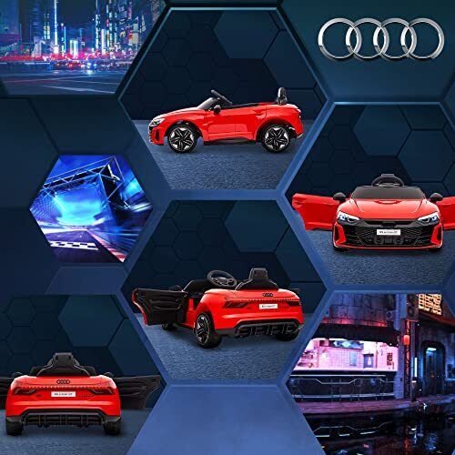 Load image into Gallery viewer, Red Audi 12V Ride On Car with Remote Control for Boys Ages 3-5
