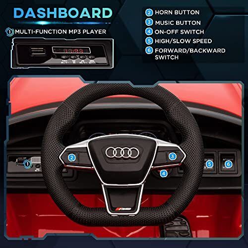 Load image into Gallery viewer, Red Audi 12V Ride On Car with Remote Control for Boys Ages 3-5
