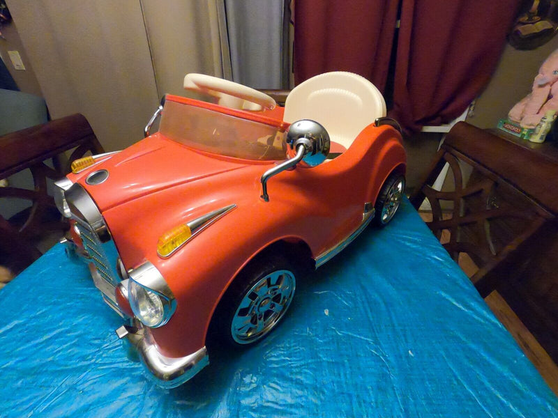 Load image into Gallery viewer, Red Battery-Powered Classic Car Ride-On by Lil Rider
