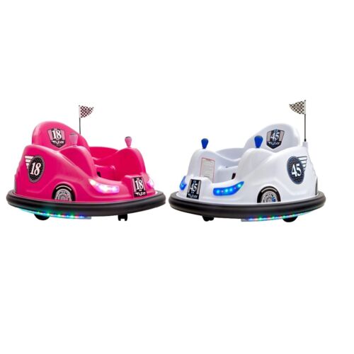 Red/Black 2-Pack Flybar 6V Electric Bumper Cars - Battery Powered Fun for Kids