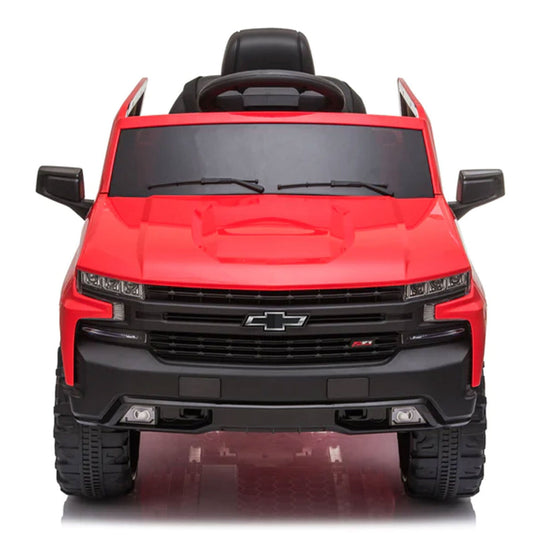 Red Chevy Silverado 4x4 Trail Boss Monster Truck Ride-On with Big Wheels