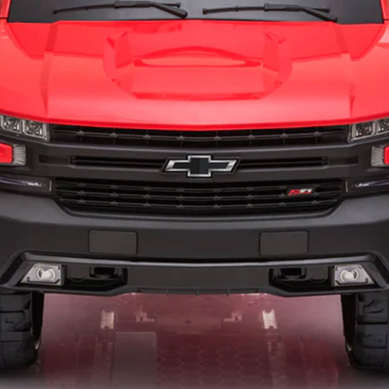 Load image into Gallery viewer, Red Chevy Silverado 4x4 Trail Boss Monster Truck Ride-On with Big Wheels
