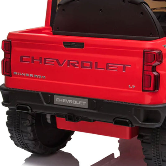 Red Chevy Silverado 4x4 Trail Boss Monster Truck Ride-On with Big Wheels