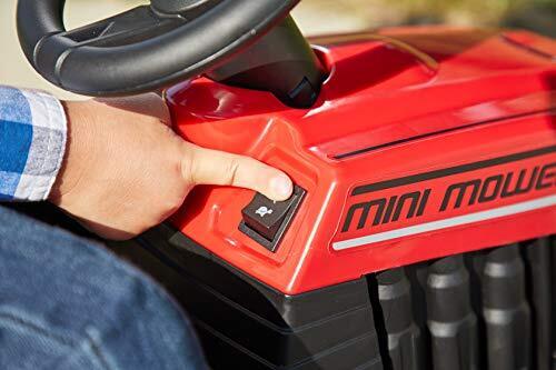 Load image into Gallery viewer, Red Mini Mower Bubble Tractor - 12V Ride On for Kids by Huffy
