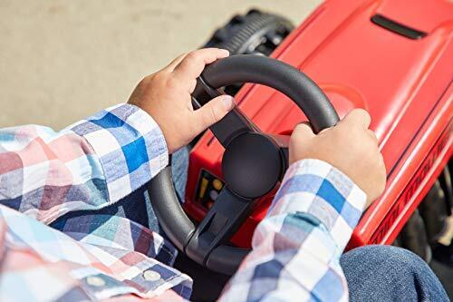 Load image into Gallery viewer, Red Mini Mower Bubble Tractor - 12V Ride On for Kids by Huffy
