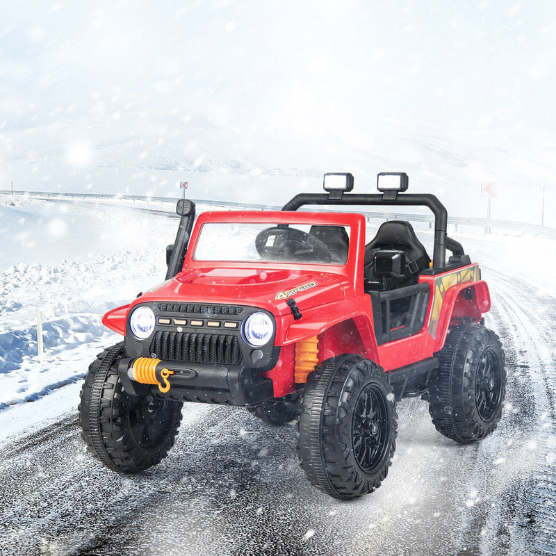 Load image into Gallery viewer, Red Parent-Child Ride On Truck Car with Remote Control, Music, and LED Lights - 12V 10AH
