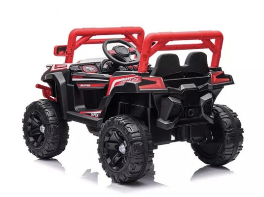 Blue UTV Ride On Car for Kids with Remote Control and Sound Effects