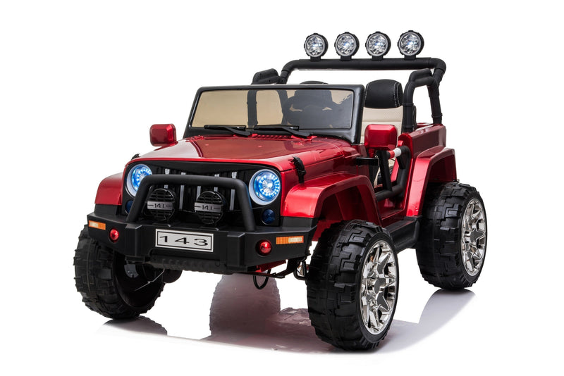 Load image into Gallery viewer, Cars For Kids Jeep Style 4x4 Monster Truck W/Rubber Tires 24 Volt
