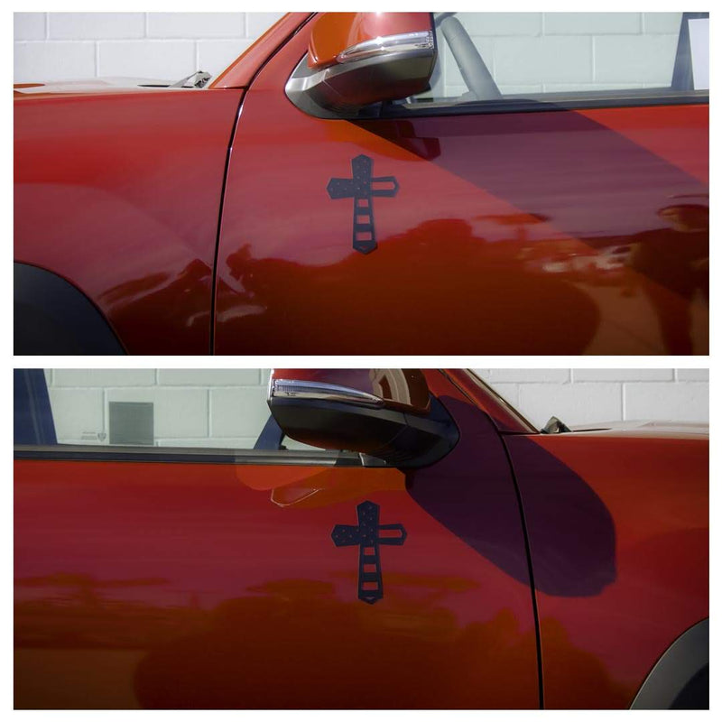 Load image into Gallery viewer, God and Country American Flag Cross Magnet
