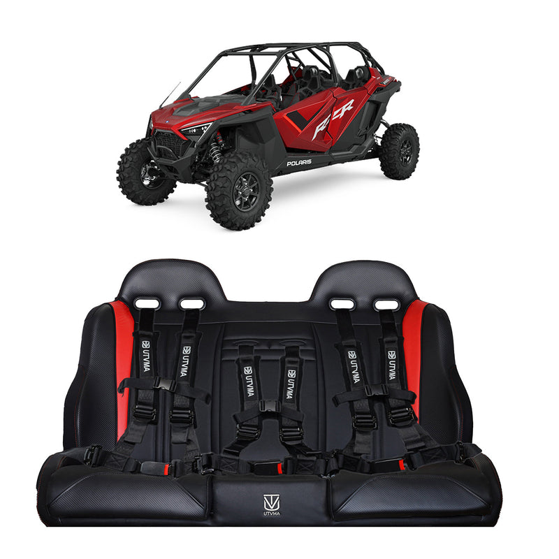 Load image into Gallery viewer, RZR 4 PRO (Turbo R, Pro R, Pro) Rear Bench Seat W Harnesses (2020-2024)
