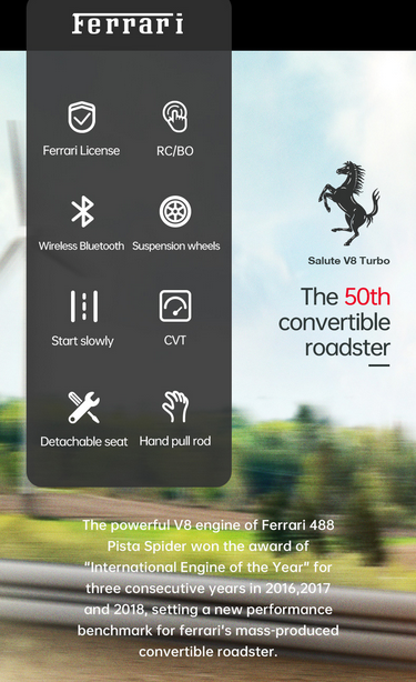 Load image into Gallery viewer, Kids Ferrari 488 Ride On Car For Children W/Wireless Parental Control
