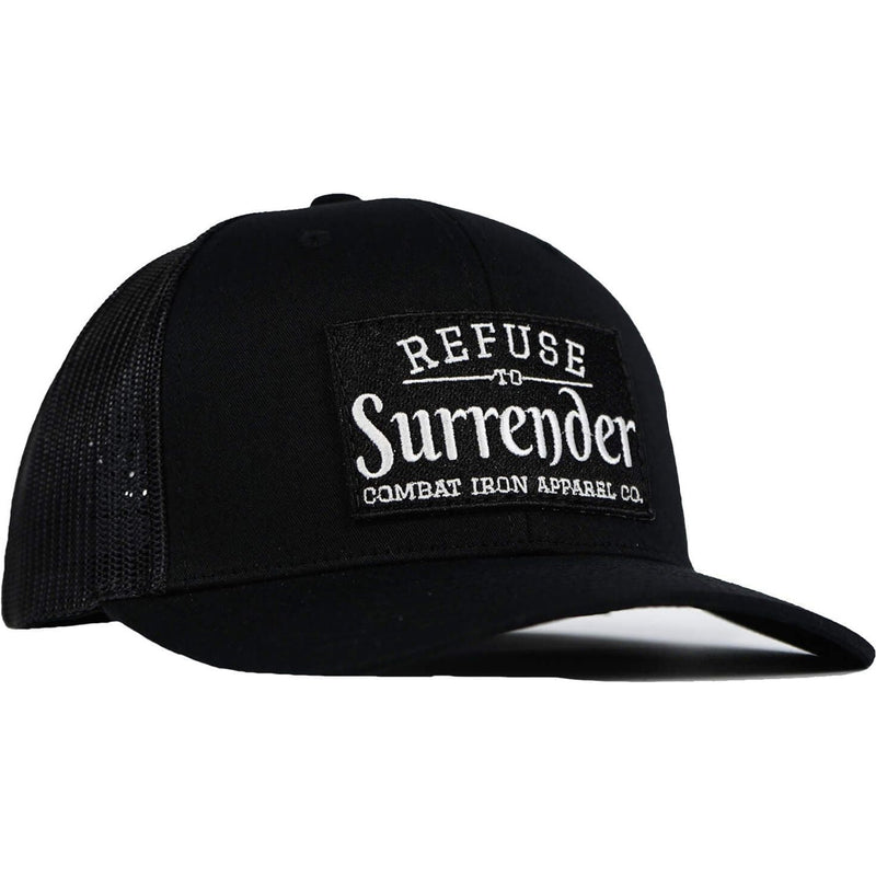 Load image into Gallery viewer, Refuse To Surrender B/W Patch Snapback Hat
