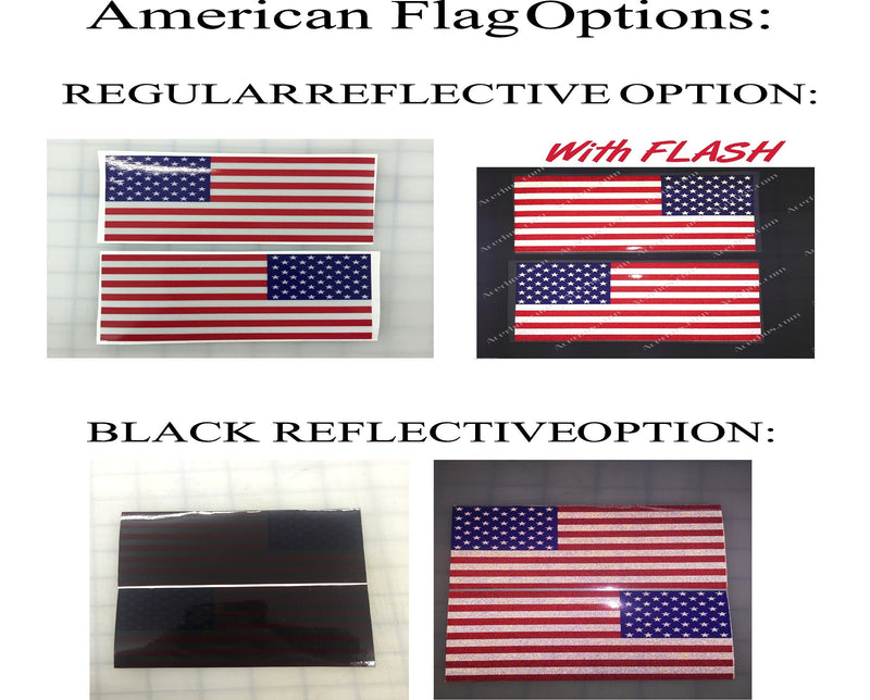 Load image into Gallery viewer, American Flag: 5&quot; 3M Reflective Decal Stickers (x2)
