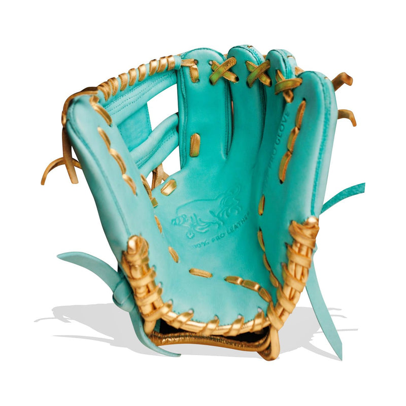 Load image into Gallery viewer, Relic MXT Series - Mint &amp; Gold Baseball Glove
