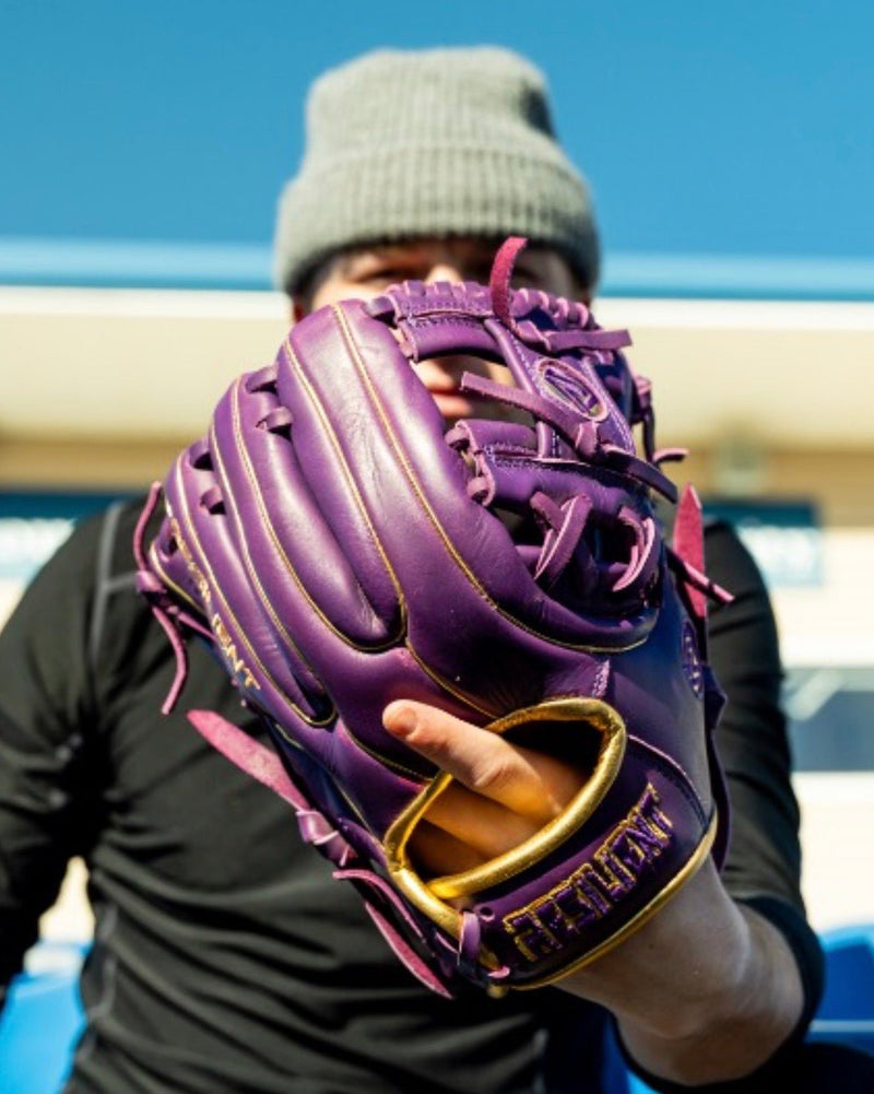 Load image into Gallery viewer, Relic MXT Series - Purple &amp; Gold Ball Glove
