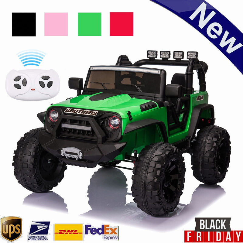 Load image into Gallery viewer, 400W Electric Kids Ride On Jeep Truck with Remote Control, MP3 Player, and LED Lights
