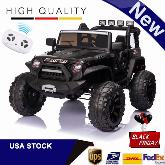 400W Electric Kids Jeep Truck Toy with Remote Control - Perfect Christmas Gift!