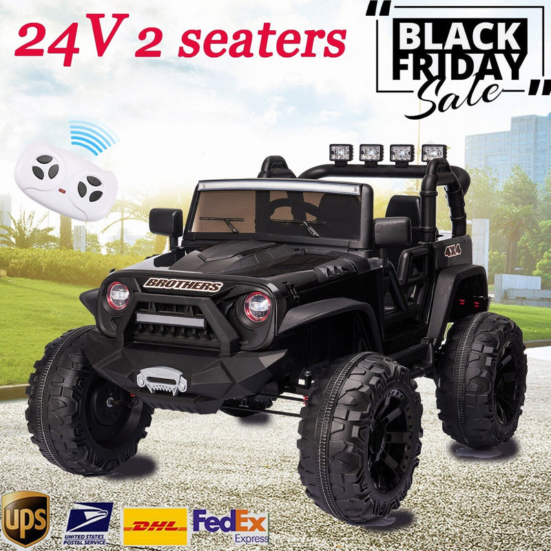 Load image into Gallery viewer, 400W Electric Kids Ride On Jeep Truck with Remote Control, MP3 Player, and LED Lights - Perfect Xmas Gift!
