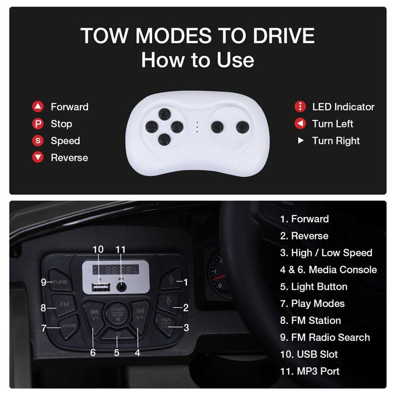 Load image into Gallery viewer, Remote Control Electric Ride-On Truck for Kids with Music Player
