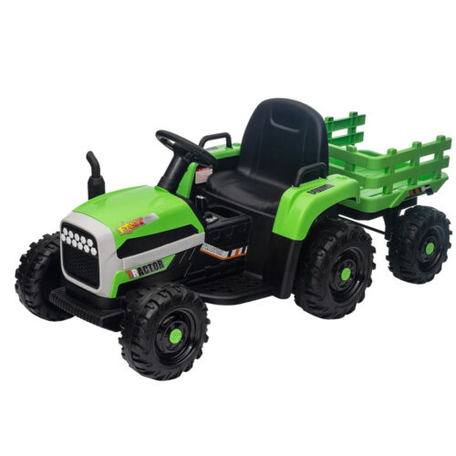 Load image into Gallery viewer, Remote Control Electric Tractor Trailer Ride-On Toy for Kids - 12V Battery Powered
