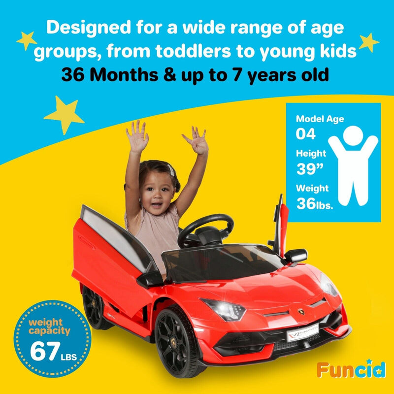 Load image into Gallery viewer, Remote Control Lamborghini Electric Ride-On Car for Kids 24/12V
