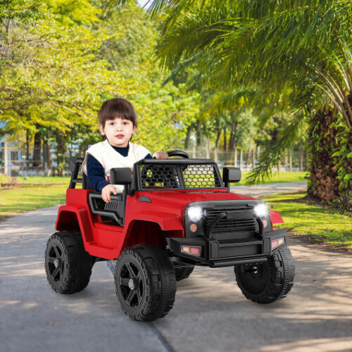 Load image into Gallery viewer, Remote Control Red Ride On Truck for Kids with Headlights - Long-Lasting 12V Design
