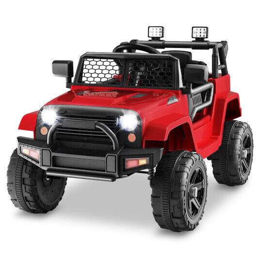 Load image into Gallery viewer, Remote Control Red Ride On Truck for Kids with Headlights - Long-Lasting 12V Design

