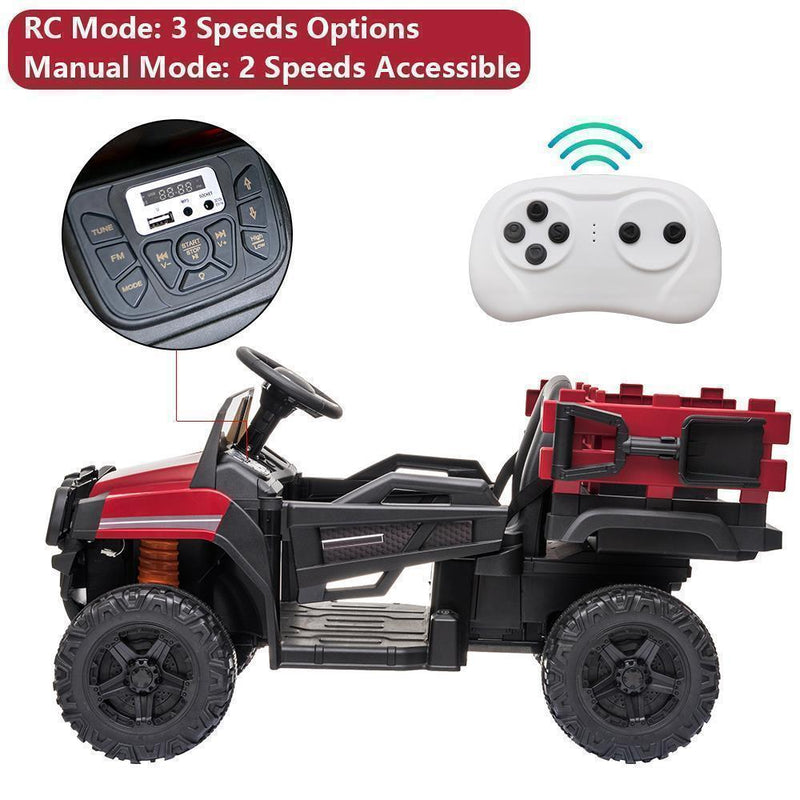 Load image into Gallery viewer, Remote Control Ride-On Tractor with Detachable Trailer for Kids
