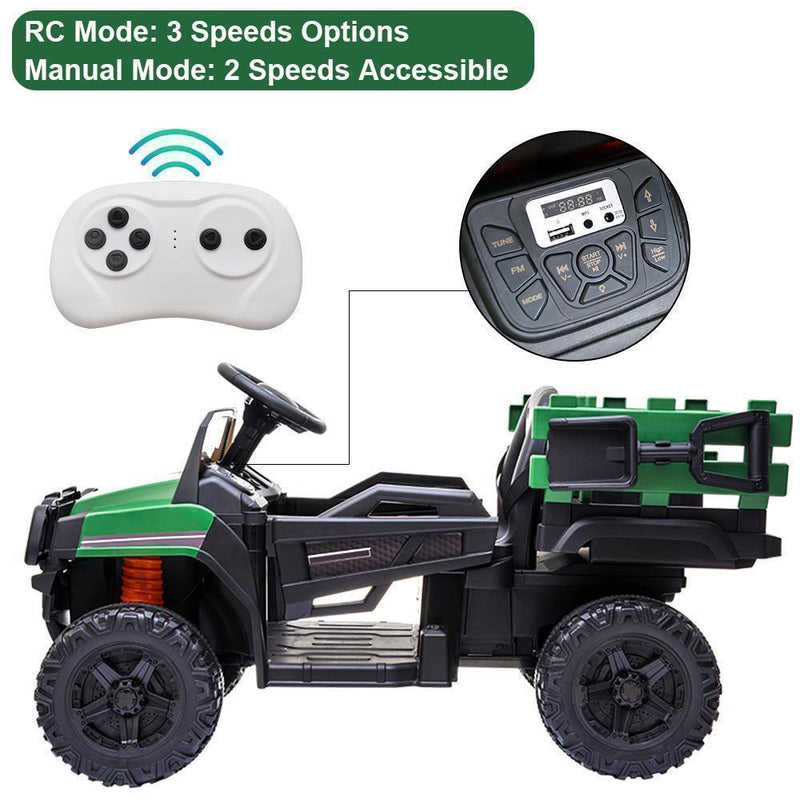 Load image into Gallery viewer, Remote Control Ride-On Tractor with Detachable Trailer for Kids
