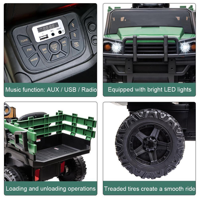 Load image into Gallery viewer, Remote Control Ride-On Tractor with Detachable Trailer for Kids
