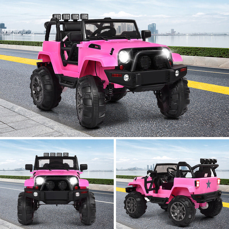 Load image into Gallery viewer, Remote Control Ride-On Truck for Kids with MP3 Player and LED Lights - Pink

