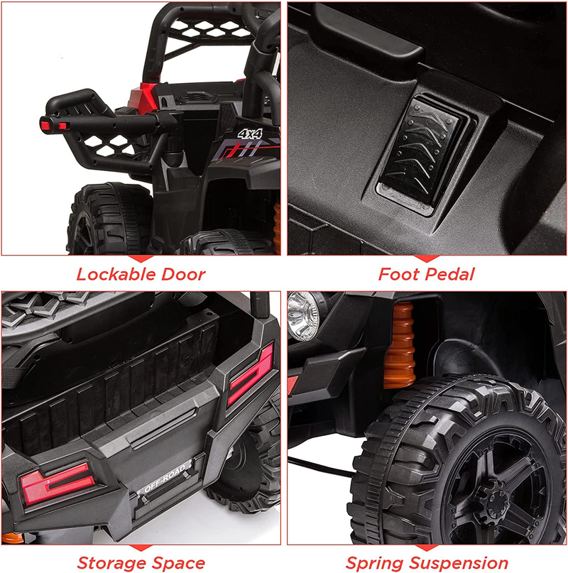Load image into Gallery viewer, Remote Control Ride-On Truck for Kids with Spring Suspension and LED Lights - 12V
