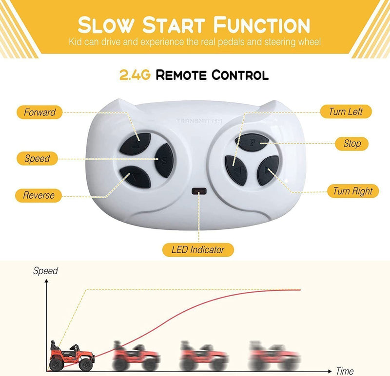 Load image into Gallery viewer, Remote Control Ride-On Truck with Bluetooth, LED Lights, and 2 Speeds for Kids
