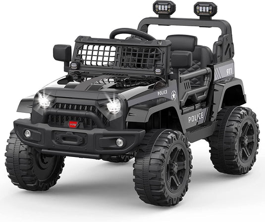 Remote Control Ride-On Truck with LED Lights and Bluetooth - Perfect Xmas Gift for Kids