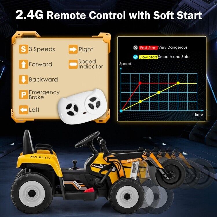 Load image into Gallery viewer, Remote Control Road Roller Ride-On Truck for Kids with Wide Seat
