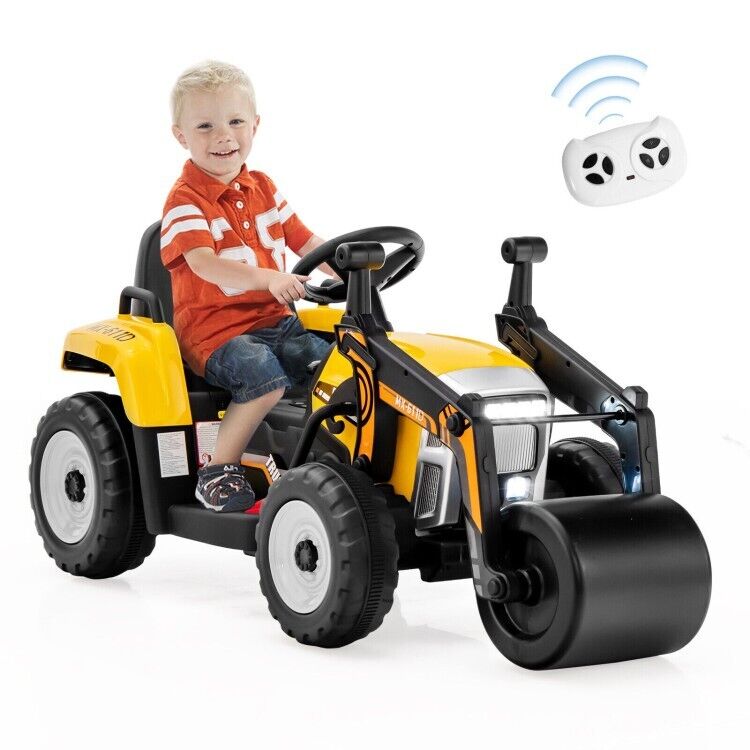 Load image into Gallery viewer, Remote Control Road Roller Ride-On Truck for Kids with Wide Seat
