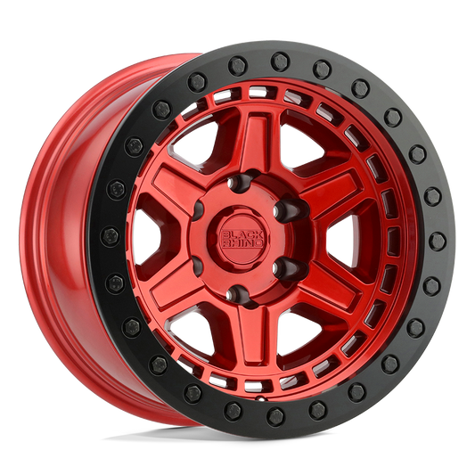 Black Rhino Hard Alloys Reno Candy Red W/ Black Ring & Bolts
