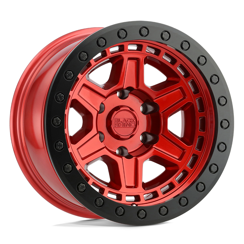 Load image into Gallery viewer, Black Rhino Hard Alloys Reno Candy Red W/ Black Ring &amp; Bolts

