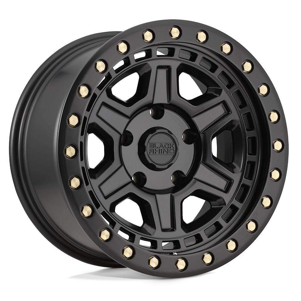 Black Rhino Hard Alloys Reno Matte Black W/ Brass Bolts
