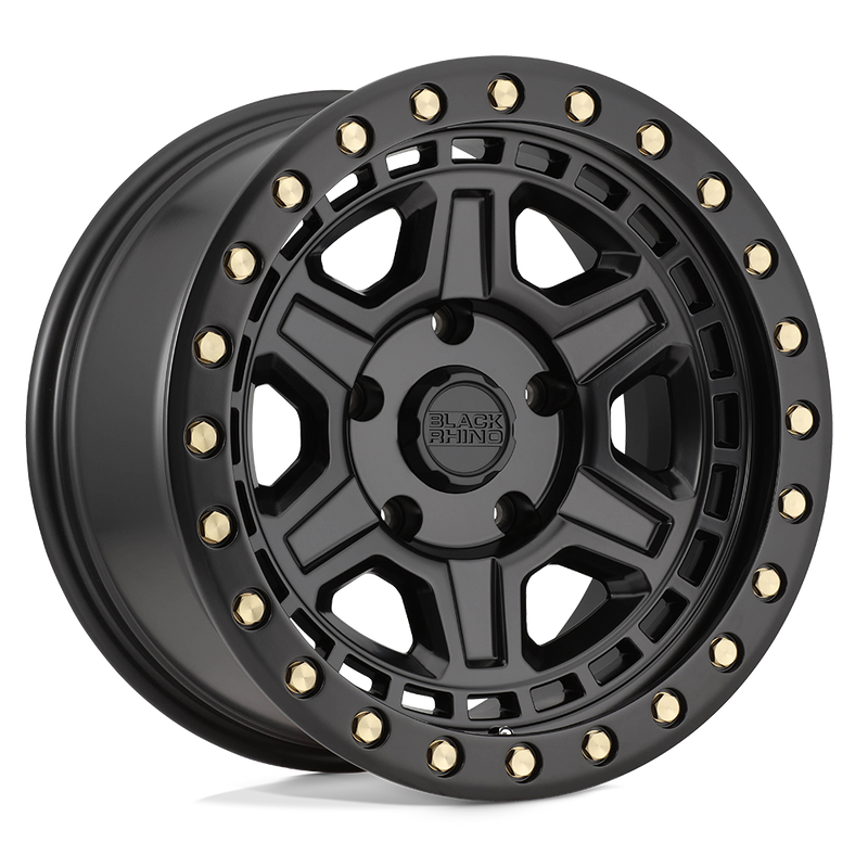 Load image into Gallery viewer, Black Rhino Hard Alloys Reno Matte Black W/ Brass Bolts
