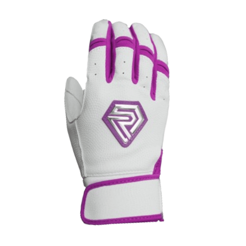 Load image into Gallery viewer, Resilient Championship Fastpitch Batting gloves - White and Purple
