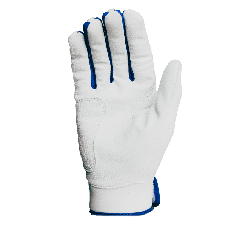 Load image into Gallery viewer, Resilient Championship Fastpitch Batting gloves - White and Royal Blue
