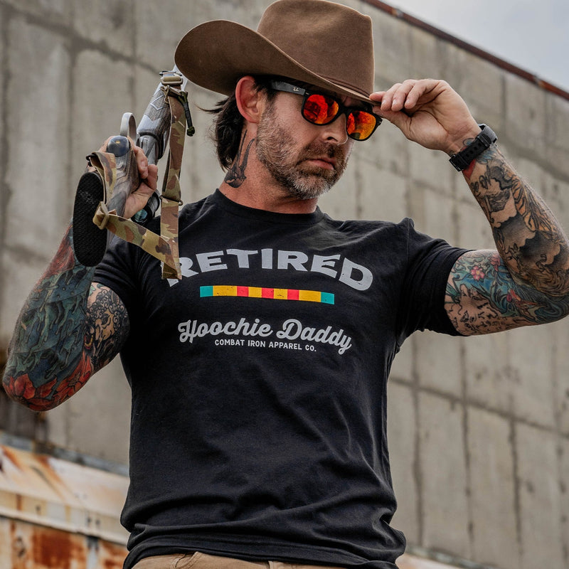 Load image into Gallery viewer, Retired Hoochie Daddy Veteran Ribbons Men's T-Shirt
