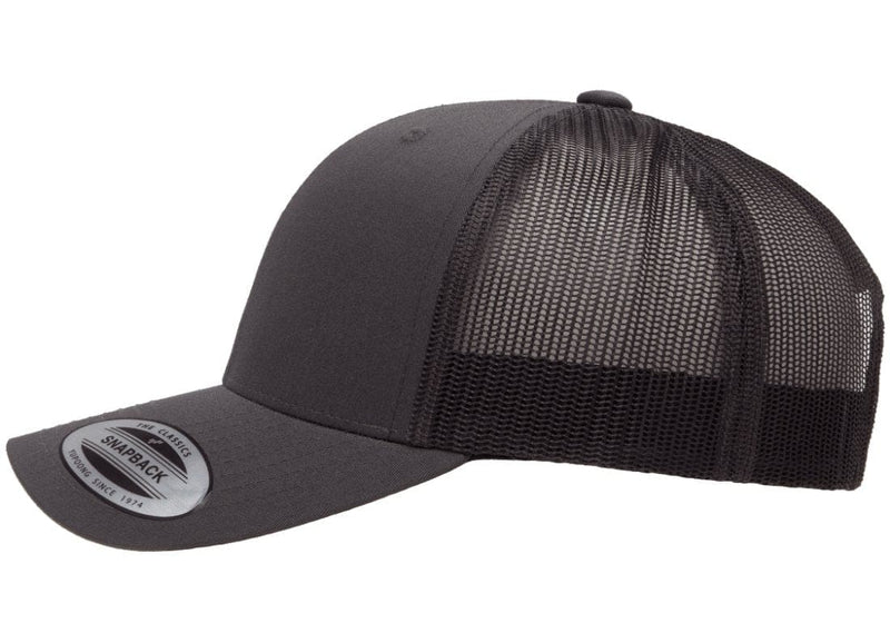 Load image into Gallery viewer, Retro Snapback Trucker Flexfit Cap Charcoal
