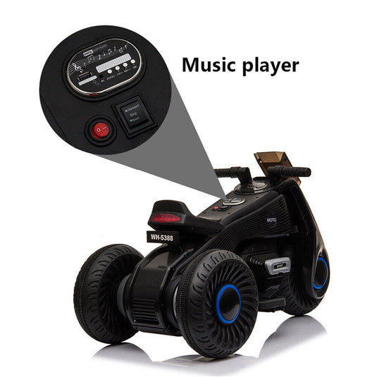 Rev Up the Fun: 6V Electric Ride-On Motor Bike for Kids with Double Drive and Music - 3 Wheels