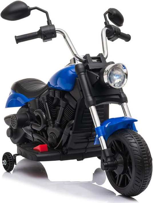 Rev Up the Fun: 6V Ride-On Motorcycle for Kids with Training Wheels